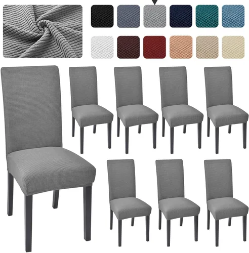 Vista 12 de Juego de 4 fundas para sillas de comedor y cocina, fundas para sillas de comedor, color negro