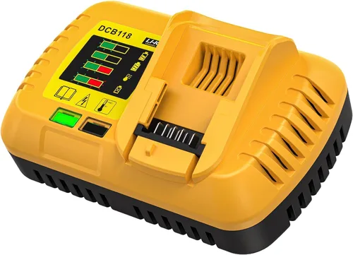 Vista 8 de Cargador rápido de 4 puertos de repuesto para Dewalt 12v/20v Max 20v/60v Multi cargador de batería, cargador de batería DCB104