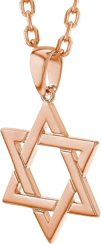 Vista 2 de In Season Jewelry Plated Religious Jewish Star of David Pendant Necklace for Women 19 - Womens Star of David Adjustable Chain Fashion Pendant