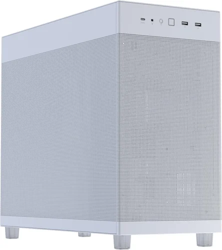 Vista 16 de Cajas de PC ASUS Prime AP201 de 33 litros Micro ATX color negro con paneles laterales sin herramientas y malla de filtro cuasi, con soporte