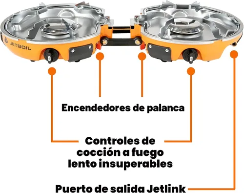 Vista 5 de Jetboil Genesis Basecamp Backpacking and Camping Stove Cooking System with Camping Cookware
