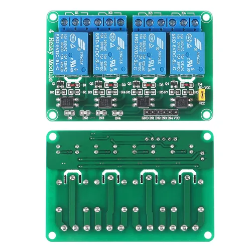 Vista 2 de 4 unids 4 canales 5V módulo de relé con optoacoplador para R3 MEGA 2560 1280 DSP ARM PIC AVR STM32 para Raspberry Pi