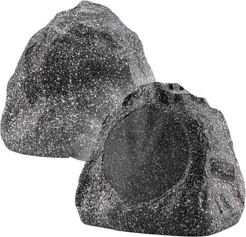 Vista 10 de Theater Solutions 2R4G altavoces tipo roca para exteriores (gris granito) Granito gris