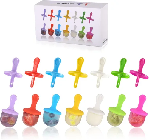 Vista 8 de Moldes de Silicona para Paletas, Moldes para Paletas de Hielo, Contenedor de Almacenamiento para Comida Casera, Moldes Pop DIY de Helados para Niños