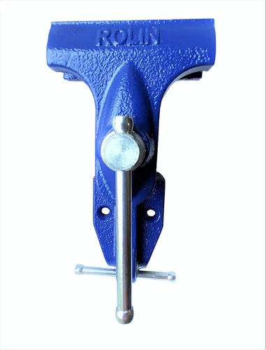 Vista 6 de Rolin Vise Abrazadera de trabajo de madera Herramientas ligeras de 3 pulgadas Pequeño tornillo de banco de mesa de tornillo de banco azul