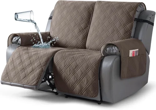 Vista 29 de TAOCOCO Fundas para Sillón de Dos Plazas Reclinable 100% Impermeables, Fundas Divididas para Loveseat Reclinable, Funda Antideslizante para Sofá