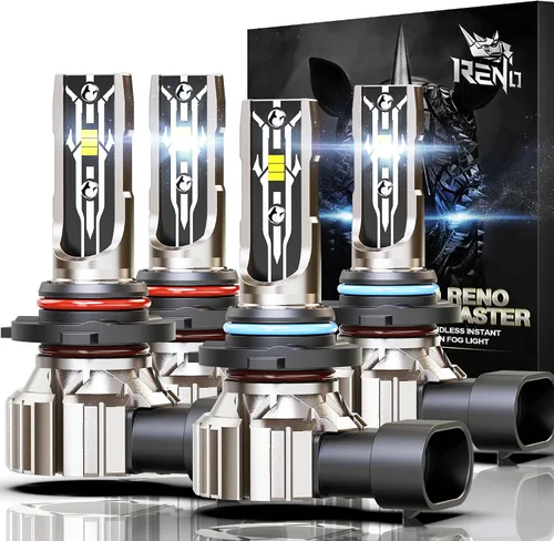 Vista 9 de RENO Bombillas de luz antiniebla H4 para vehículos todoterreno ATV UTV, paquete de 2 bombillas antiniebla para luz ATV UTV