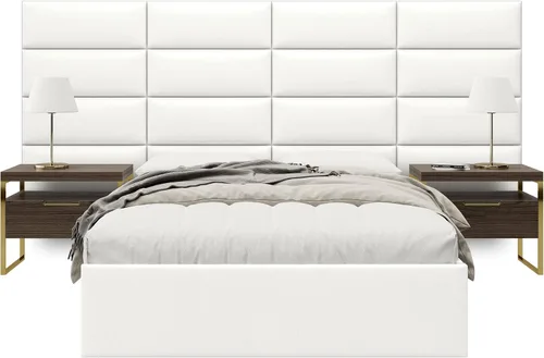 Vista 111 de Vänt - Paneles tapizados de cabecera para montar en la pared, diseño Elizabeth, 120 x 46 pulgadas, configuración de 16 paneles individuales