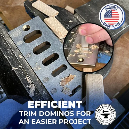 Vista 6 de DFM Tool Works Placa de ajuste A2 Domino Tenon – Compatible con carpinteros Festool Domino – Recorta tamaños de 0.157 in a 0.551 in – Se adapta a