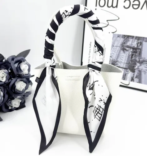 Vista 11 de Women's Designer Neckerchief Handbag Handle Ribbon Fashion Scarf Letter Printed Hair Tie