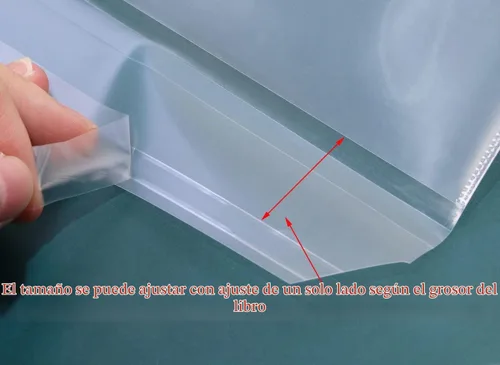 Vista 6 de ONLYKXY 10 fundas transparentes para libros de ejercicios para libros escolares, fundas de plástico impermeables (A4)