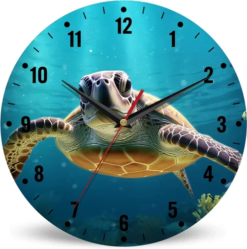 Vista 13 de SPUNKER Reloj de pared con bandera estadounidense, reloj de pared de cocina con bandera estadounidense, reloj de día de la independencia de 10
