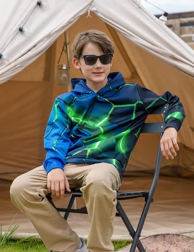 Vista 2 de Ahegao Sudaderas con capucha para niños, sudaderas para niñas con estampado 3D de 6 a 16 años