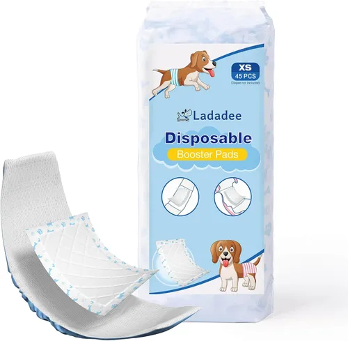 Vista 9 de Forros desechables para pañales para perros, almohadillas elevadoras para perros machos y hembras, insertos de pañales para perros que se adaptan a