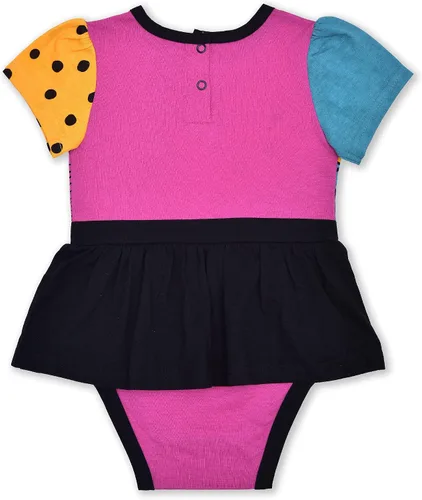 Vista 3 de Disney Nightmare Before Christmas - Conjunto de vestido y gorra para niñas recién nacidas y bebés, multicolor
