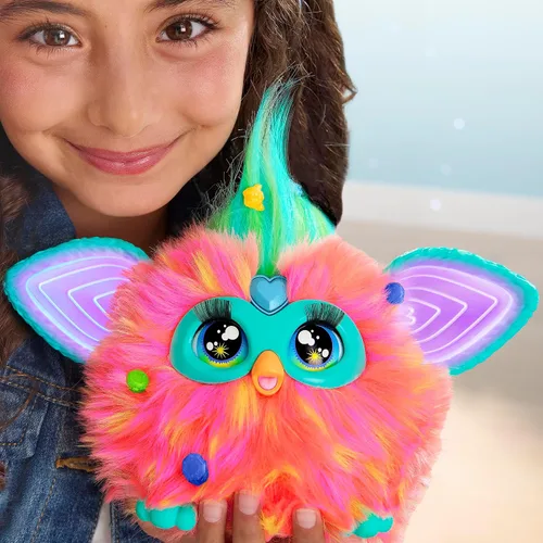 Vista 8 de Furby Coral, 15 accesorios de moda, juguetes de peluche interactivos para niñas y niños de 6 años en adelante, animatronic activado por voz