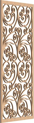 Vista 34 de 9 3/8"W x 24 3/8"H x 1/4"T Marilla Decorativos Paneles de Pared de Madera Calado, Abedul