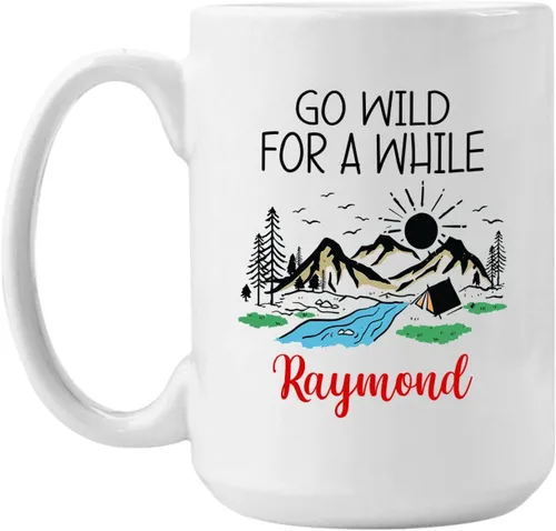 Vista 8 de Taza personalizada de fogata – 11 oz y 15 onzas, nombre personalizado, diseños de aventura y montaña, perfecta para campistas y viajeros