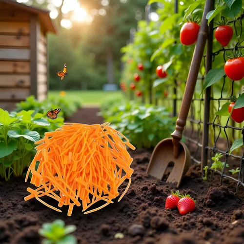 Vista 4 de 50 clips de fijación de plantas de jardinería, clips de plástico para trepar plantas, clips de fijación fijos, herramienta fijadora de tenedor