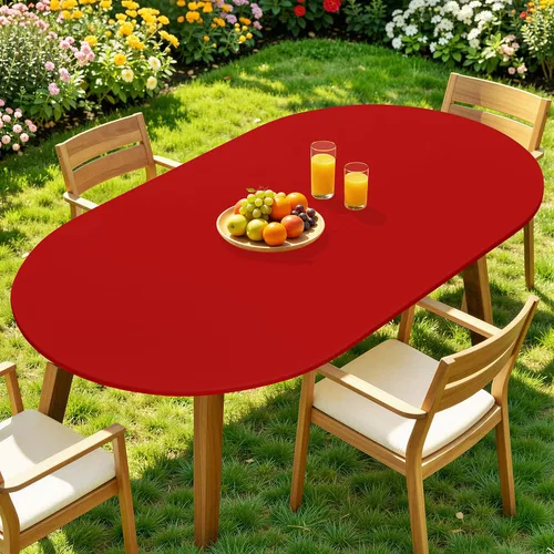 Vista 13 de Moosfor Mantel redondo de elastano, elástico ajustable impermeable para mesas de 18 a 24 pulgadas, mantel de picnic elástico lavable para Azul