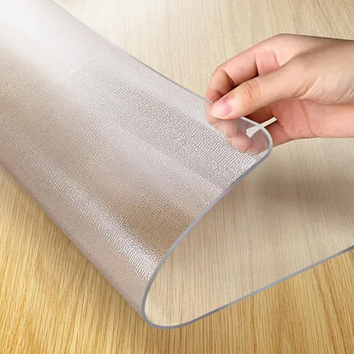 Vista 8 de Vicwe Protector de mesa transparente, 30 x 54 pulgadas, protector de mesa transparente de 0.059 in de grosor, protectores de escritorio impermeables