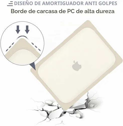 Vista 6 de Batianda - Funda resistente para MacBook Air de 15 pulgadas 2023-2026, color caqui