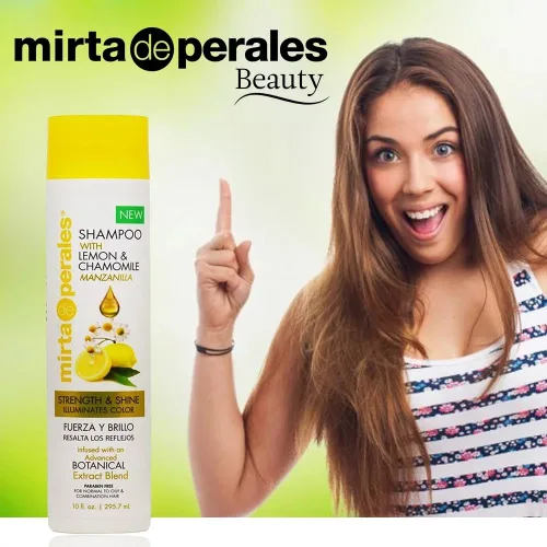 Vista 4 de Mirta De Perales Champú con Manzanilla Limón y Manzanilla 10 fl oz.