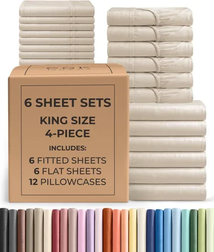 Vista 120 de Pack of 2, Twin Size 3 Piece Sheet Set - Breathable & Cooling - White