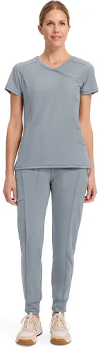 Vista 8 de Cherokee Infinity mujeres Scrubs Top Mock Wrap 2625A