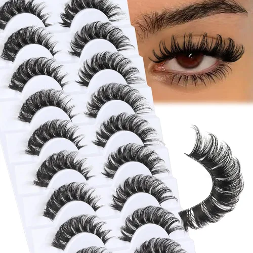 Vista 20 de Veleasha Manga Lashes Anime Pestañas postizas Tiras de pestañas puntiagudas