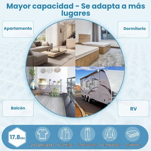 Vista 8 de Nictemaw Lavadora portátil, lavadora portátil de 17.8 libras, 2.4 pies cúbicos compacta lavadora y secadora combinada con bomba de drenaje, 10