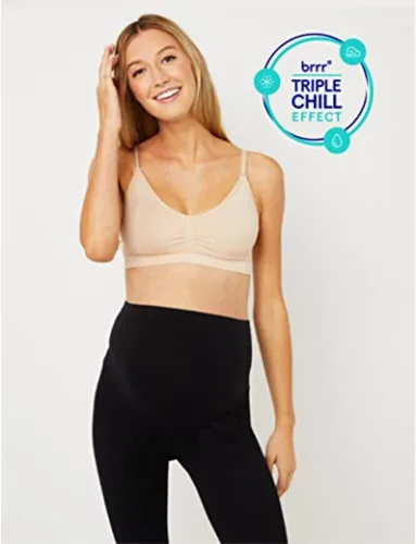 Vista 2 de Sujetador de maternidad y lactancia sin costuras para mujer con copas BRRR TRIPLE CHILL A-D+
