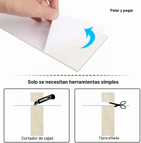 Vista 7 de BeNice Salpicaduras para despegar y pegar para azulejos de cocina, azulejos para despegar y pegar para paredes, calcomanías de azulejos Travertino