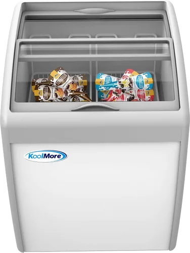 Vista 14 de KoolMore Congelador comercial de exhibición de helado plano de 22 pulgadas, listado NSF, 3.4 pies cúbicos en blanco