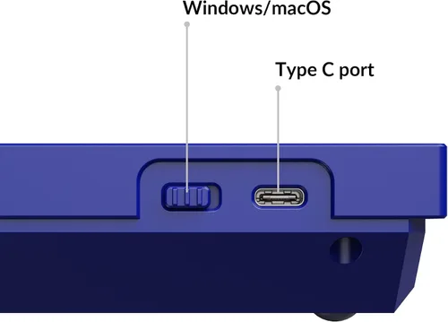 Vista 5 de Keychron Teclado mecánico personalizado Q2 versión barebone con cable de aluminio completo, macro programable QMK/VIA, compatible con Mac Windows