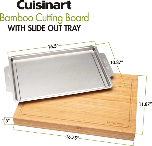 Vista 7 de Cuisinart CPK-4884 Tabla de cortar de bambú con bandeja oculta