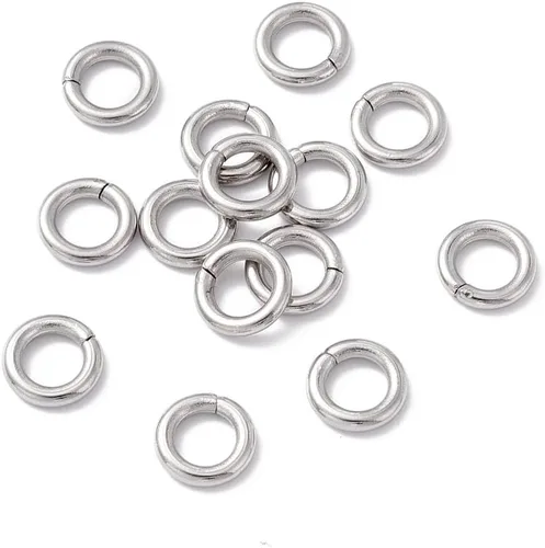 Vista 55 de HDSupplies 100 piezas - 4mm de argollas de acero inoxidable 304 de tono negro - Calibre 22 (espesor de 0.6mm)