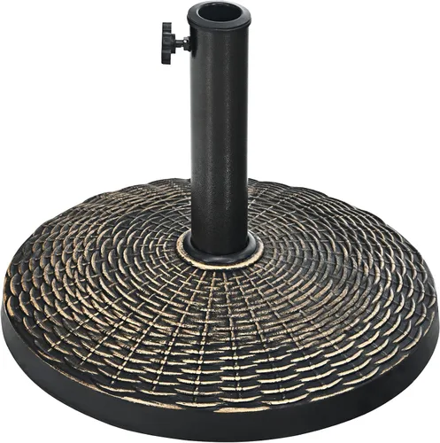 Vista 9 de Giantex Soporte de base de sombrilla de patio de 21 libras, soporte resistente para sombrilla para exteriores con base rellena de cemento, se adapta