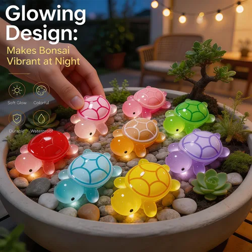 Vista 3 de 30 piezas de figuras de jardín en miniatura de resina 3D que brillan en la oscuridad, accesorios para decorar casa de muñecas, pecera, nevera, arte