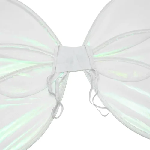 Vista 5 de Lizxun Alas de hadas para Halloween Cosplay mariposa transparente ala decorativa con correas de hombro para adultos y niños