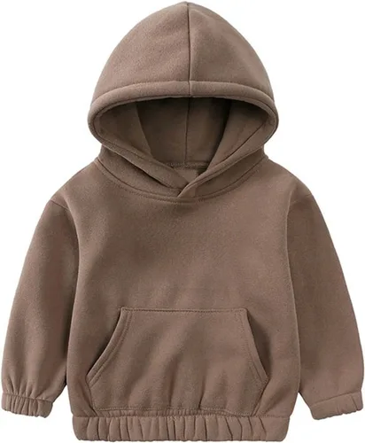 Vista 3 de TBUIALL Conjunto de sudadera de algodón suave con capucha y cuello redondo y manga larga con capucha para niños y niñas
