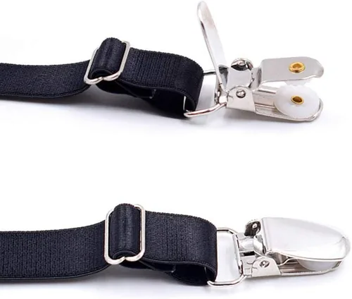Vista 5 de 1 par de correas elásticas ajustables para sujetar camisas y camisas