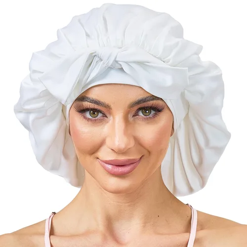Vista 2 de Tie Silk Bonnet Satin Curly Hair Wrap para mujeres durmientes Anti Negro