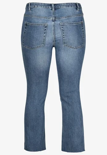 Vista 7 de Ellos Jeans cortos con corte de bota de talla grande para mujer