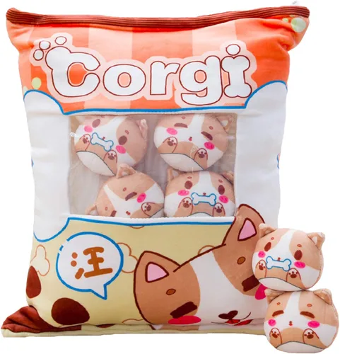 Vista 11 de REFAHB Linda almohada de peluche Almohada de regalo extraíble Juguetes de peluche creativos para niñas (Conejo)