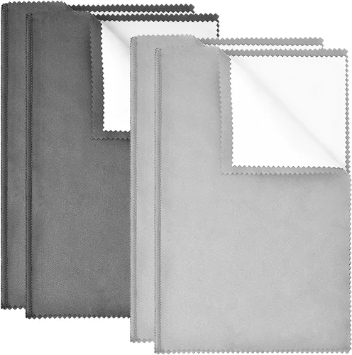 Vista 7 de SEVENWELL - Paño de pulido plateado, 2 paños de limpieza para joyas Tela de plata gris oscuro de 7.9 in