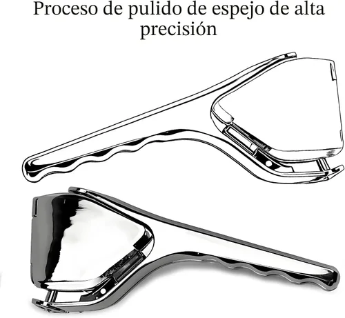 Vista 4 de Exprimidor de limón resistente de acero inoxidable, exprimidor manual de extracción máxima, fácil de apretar, plegable, plano, extractor de jugo