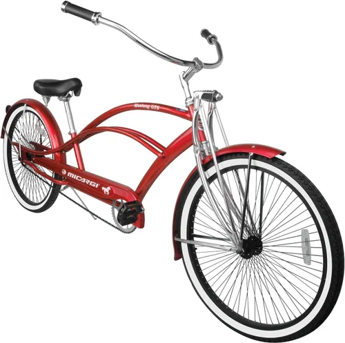 Vista 30 de MICARGI Bicicleta híbrida para adultos de 24/26 pulgadas, bicicleta híbrida de 1/7 velocidades para mujeres, hombres, personas mayores, bicicleta