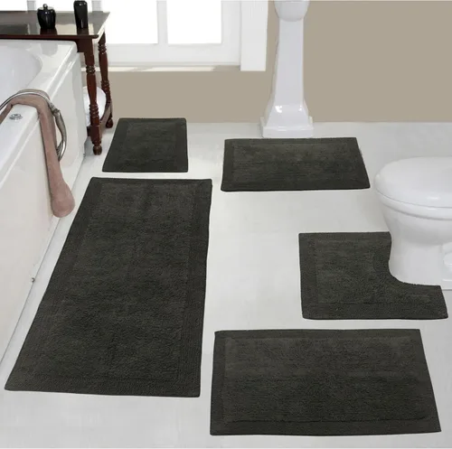 Vista 36 de Home Weavers Luxury Collection 100% Cotton Reversible Bathroom Rugs Set, Washable Rug, Soft Cotton Extra Soft and Absorbent Bath Rug, Kitchen Mat, 2