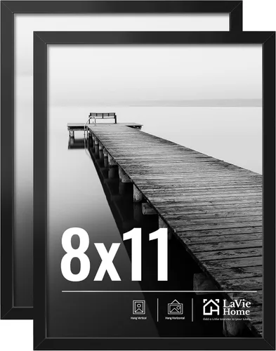 Vista 18 de LaVie Home Paquete de 2 marcos de fotos 2x3, marco de exhibición 2 x 3, marco de 2x3 negro con plexiglás HD, marco de exhibición para vertical u